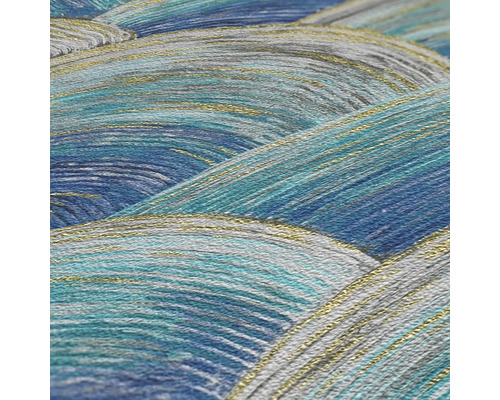 Nahaufnahme einer Tapete mit Wellenmuster