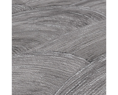 Nahaufnahme einer grauen Vliestapete mit gewellter Struktur