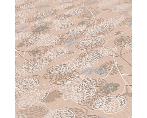 Papier peint avec motif de feuilles pour la décoration murale