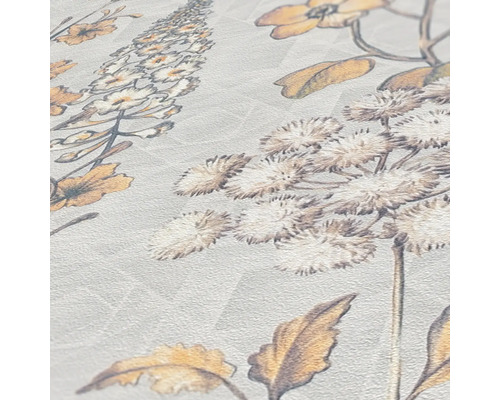 Gros plan d''un papier peint à motifs floraux
