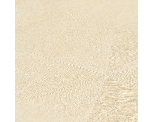 Vue détaillée d''un papier peint beige avec des motifs géométriques