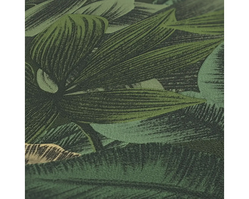 Papier peint avec motif de feuilles tropicales