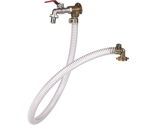 Raccord de prise de force avec tuyau transparent et robinet d''arrêt