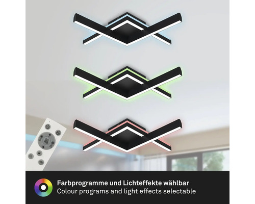 Deckenleuchte mit einstellbaren Farbprogrammen und Lichteffekten