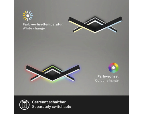 Deckenleuchte mit Farbwechseltemperatur, Farbwechsel und separater Schaltung