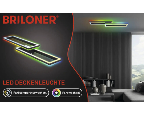 Briloner LED Deckenleuchte mit Farbwechsel und Farbtemperaturwechsel Funktion