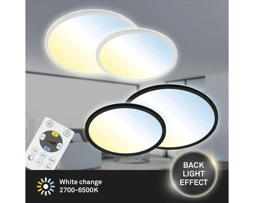 Plafonniers avec télécommande pour contrôler l''effet de rétroéclairage.