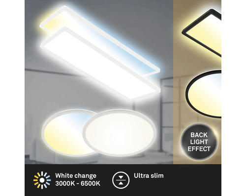 Plafonnier LED avec température de couleur réglable et rétroéclairage