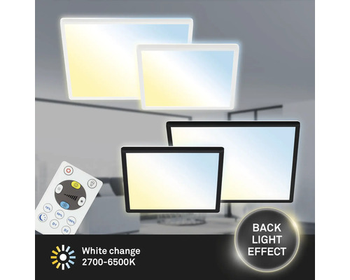 Plafonniers LED carrés avec télécommande et effet de rétroéclairage