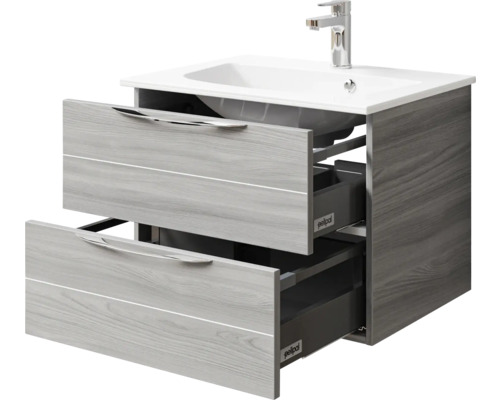 Meuble sous-lavabo avec deux tiroirs et lavabo