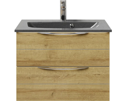 Waschtischunterschrank mit zwei Schubladen, Waschtisch und Armatur