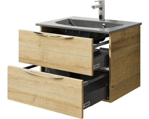 Waschtischunterschrank mit zwei Schubladen und Waschtisch