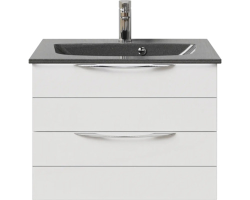 Waschtischunterschrank mit Waschbecken und Armatur