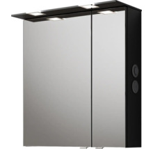 Armoire de toilette à miroir avec éclairage et deux portes
