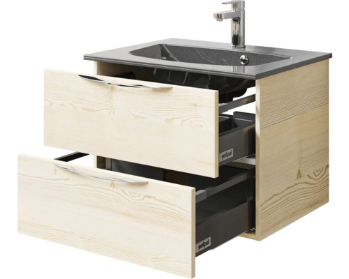 Waschtischunterschrank mit zwei Schubladen und Waschtisch