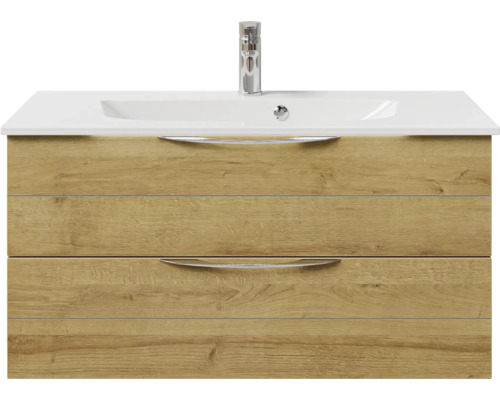 Waschtischunterschrank mit zwei Schubladen, Waschbecken und Armatur