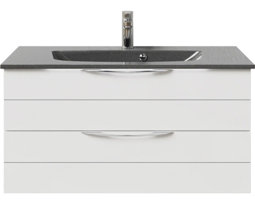 Meuble sous-vasque avec lavabo et robinet