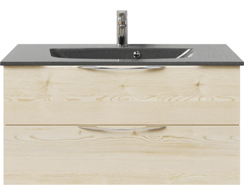 Waschtischunterschrank mit zwei Schubladen, Waschbecken und Armatur