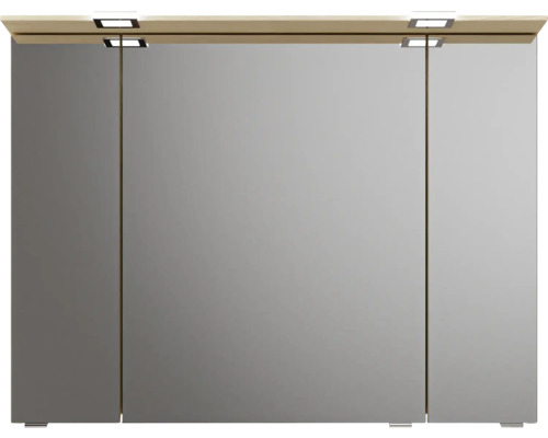 Spiegelschrank mit drei Türen und Beleuchtung für das Badezimmer