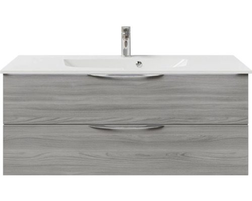 Waschtischunterschrank mit zwei Schubladen und Aufsatzwaschbecken