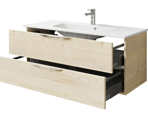 Meuble sous-lavabo avec lavabo et deux tiroirs