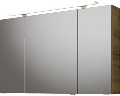 Armoire de toilette à miroir avec éclairage et trois portes