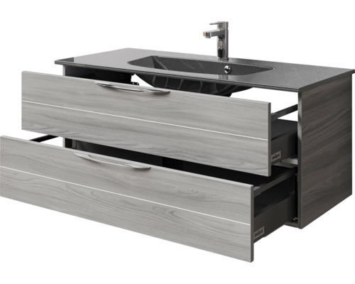 Meuble sous-lavabo avec deux tiroirs et lavabo