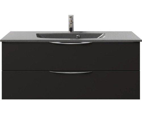 Meuble-lavabo avec deux tiroirs, robinetterie et lavabo