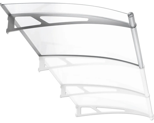 Vordach aus Aluminium und Polycarbonat