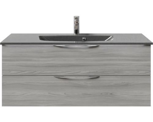 Meuble sous-vasque avec deux tiroirs et vasque à poser