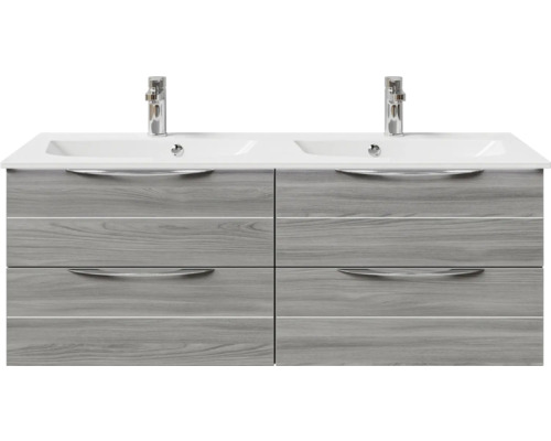 Waschtisch mit zwei Becken und Unterschrank mit vier Schubladen