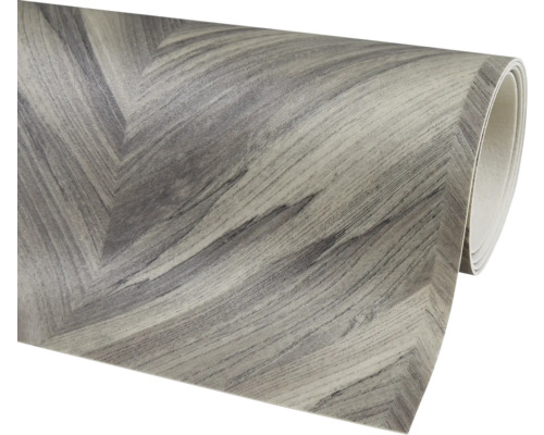 Gerollter Vinylboden mit Fischgrätenmuster