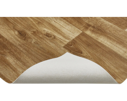 Bodenbelag in Holzoptik mit Filzunterlage