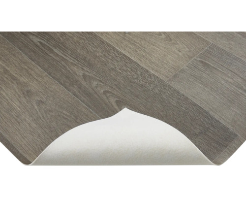 Vinylboden in Holzoptik mit darunterliegender Dämmunterlage