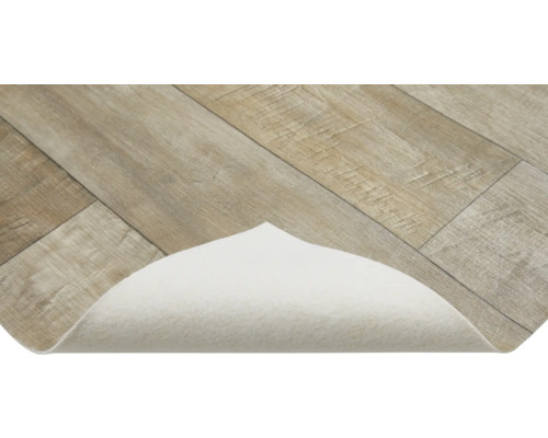 Bodenbelag mit Holzoptik und Dämmunterlage