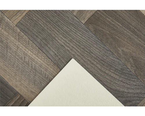 Vinylboden in Holzoptik mit weisser Unterseite