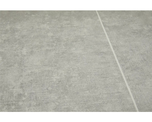 Carrelage gris avec décor en pierre et joints