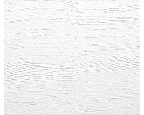 Nahaufnahme einer weissen Holzfassade mit horizontaler Maserung