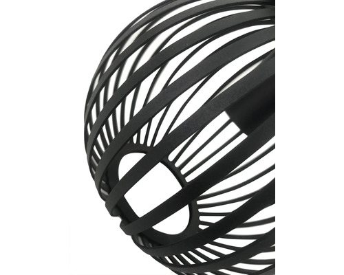 Suspension sphérique décorative à rayures métalliques