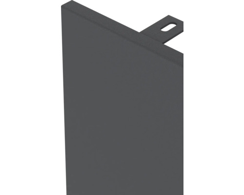 Vue détaillée d''un panneau sombre avec support pour montage mural.