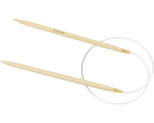 Rundstricknadel aus Bambus, 6.00 mm