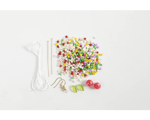 Kit de bricolage pour bijoux avec perles, crochets d''oreille, fil à bijoux et épingles à perles
