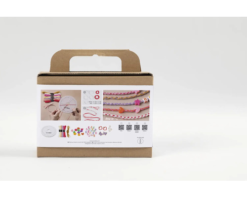 Kit de bricolage pour bracelets d''amitié dans un emballage en carton
