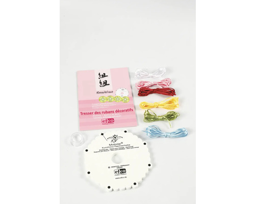 Kumihimo-Flechtset mit Scheibe, Garn, Ring und Anleitung