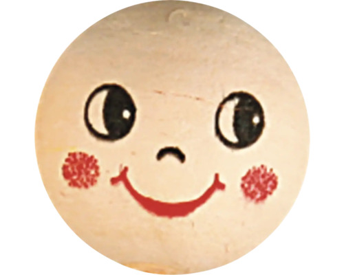 Holzkopf mit Gesicht