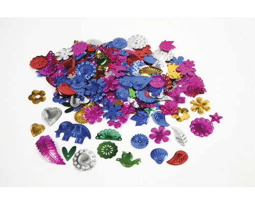 Dekorative Metallstreuteile in verschiedenen Formen