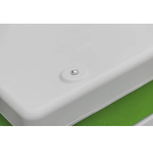 Vue détaillée d''une surface blanche avec une vis