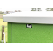 Vue détaillée d''une armoire de jardin avec fermeture