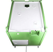 Composteur avec couvercle et trappe de retrait