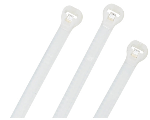 Drei Kabelbinder aus Kunststoff